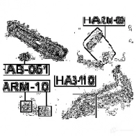 Сайлентблок FEBEST 4056111002361 3826414 hab051 2 JKIU - Изображение 2