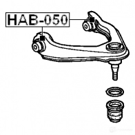 Сайлентблок FEBEST hab050 4056111002378 3826413 H VT81 - Изображение 2