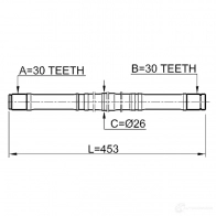 Приводной вал FEBEST 0412cy2mtlh QF3SW C 3823047 4056111038865 - Изображение 2