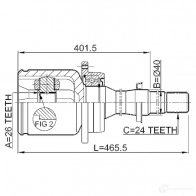 Шрус граната FEBEST 3820900 0111azt250rh WQNMS6 3 4056111043869 - Изображение 2