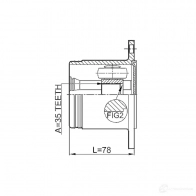 Шрус граната FEBEST 3823044 0411v97rh R82PN 3P 4056111084725 - Изображение 2
