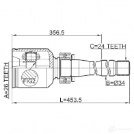 Шрус граната FEBEST 0111agv15rh 8OXU O 3820896 4056111099958 - Изображение 2