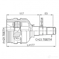 Шрус граната FEBEST PF O6SYQ 0111ae100 4056111036366 3820894 - Изображение 2