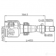 Шрус граната FEBEST G2 GSAPG 0111220rh 4056111071831 3820881 - Изображение 2