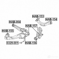 Сайлентблок FEBEST 3826380 RIE 6KW0 4056111003108 hab004 - Изображение 2