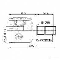 Шрус граната FEBEST 3823034 4056111074443 0411n11w 8XF 6Z2V - Изображение 2