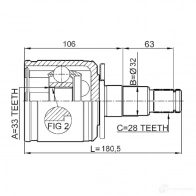 Шрус граната FEBEST 3823032 4056111046129 WM5P Z 0411kb4lh - Изображение 2