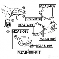 Сайлентблок FEBEST 1H 8Q2 4056111101309 mzab098kit 3827769 - Изображение 2