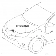 Трос капота FEBEST 01101asa42 GO2G NFK 1437403890 - Изображение 2