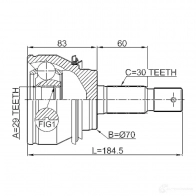 Шрус граната FEBEST 4056111102177 0110grn245 1059446524 HP8VT O - Изображение 2