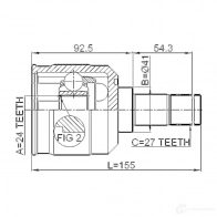 Шрус граната FEBEST 3823028 4056111037134 0411ea U81 LO3O - Изображение 2