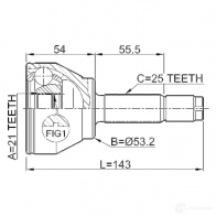 Шрус граната FEBEST PR B4Z 4056111039442 2110fus 3824696 - Изображение 2