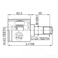 Шрус граната FEBEST 0411dg 3823025 4056111040929 276A P - Изображение 2