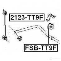 Втулка стабилизатора FEBEST fsbtt9f 3826365 4056111047010 XO T88 - Изображение 2