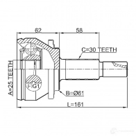 Шрус граната FEBEST G6C EYL4 4056111114934 0110aur20 3820838 - Изображение 2