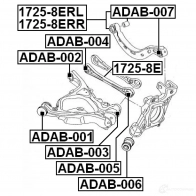 Сайлентблок FEBEST 3825520 adab004 G8DNUW G 4056111069296 - Изображение 2