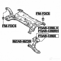 Сайлентблок задней балки FEBEST fmfoc6 4056111127002 RWD2 H 1424650663 - Изображение 2