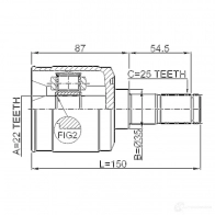 Шрус граната FEBEST W 199T 4056111043807 3824080 1211accat - Изображение 2