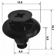Пистон, облицовка двери FEBEST TSVW W6 88570-049 1440024448 - Изображение 2