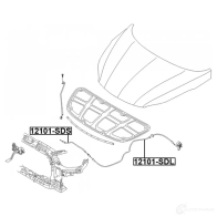 Тросик замка капота FEBEST 1440022998 6XCN4 H3 12101-SDL - Изображение 2