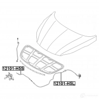 Тросик замка капота FEBEST 2O 6IIB7 12101-H5S 1440022995 - Изображение 2