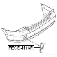 Заглушка бампера, крышка буксировочного крюка FEBEST fecbn16r OW8B 0D 3826323 4056111042695 - Изображение 2