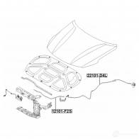 Тросик замка капота FEBEST F89B07 9 1440022993 12101-F2S - Изображение 2