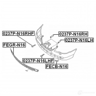 Заглушка бампера, крышка буксировочного крюка FEBEST 3826322 fecbn16 3K7 SY 4056111042626 - Изображение 2