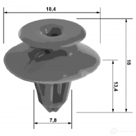 Пистон, облицовка двери FEBEST 88570-037 GBK RI 1440024442 - Изображение 2