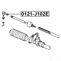 Рулевой наконечник FEBEST 0121j102e 4056111044842 ZCVPNE 0 3821108 - Изображение 2