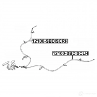 Тросик, cтояночный тормоз FEBEST 1440022989 JOUON9 4 12100-SBDISCLH - Изображение 2
