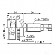Шрус граната FEBEST 4056111093888 3820860 0110nlp10a48 KJVW O - Изображение 2