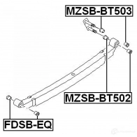 Втулка рессоры FEBEST 3826299 fdsbeq 4056111066820 XO45P H - Изображение 2