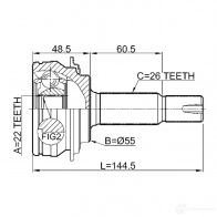 Шрус граната FEBEST 0110ncp90 3820858 YU TWAK - Изображение 2