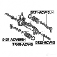 Рулевой наконечник FEBEST OXAE OGD 4056111039817 0121acv40lh 3821100 - Изображение 2
