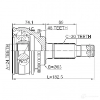 Шрус граната FEBEST X6RC0 O 4056111116211 0110klh22a48r 1270585554 - Изображение 2