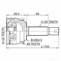 Шрус граната FEBEST 4056111089911 YJDSK S4 1210sola48 3824071 - Изображение 2