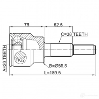 Шрус граната FEBEST IH DZ9V 4056111109367 2110explr 3824689 - Изображение 2
