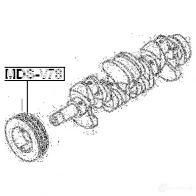 Шкив коленвала FEBEST 3827430 4056111037783 mdsv78 47PUQ2 B - Изображение 2