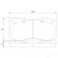 Тормозные колодки, комплект FEBEST 1437423312 3801dailvf L 02M36T - Изображение 2