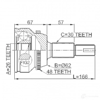 Шрус граната FEBEST 0110gsv40a48 WE U4D 4056111052526 3820848 - Изображение 2