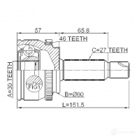 Шрус граната FEBEST 4056111112961 561954960 1210sd11a46 DKR 6J6Q - Изображение 2