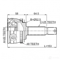 Шрус граната FEBEST 3824066 1210mca48 Y33BA W 4056111092232 - Изображение 2