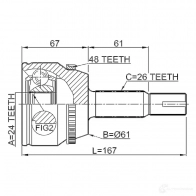 Шрус граната FEBEST 4056111082431 0110acv30a48 WN Z8F 3820832 - Изображение 2