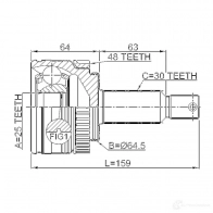Шрус граната FEBEST 4CZD 24P 4056111113715 1270596426 1210ix35mta48 - Изображение 2