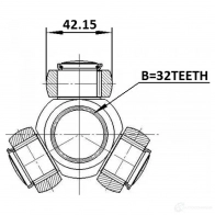 Трипоид приводного вала FEBEST 0116asv50 1439418227 I2TE IO - Изображение 2