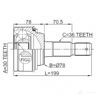 Шрус граната FEBEST 0110200 B8D ARY 4056111059297 3820828 - Изображение 2