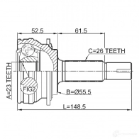 Шрус граната FEBEST 01101nzfe 3820827 4056111082530 F 1GWV - Изображение 2