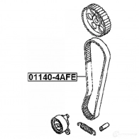 Ремень ГРМ FEBEST 1436948172 011404afe PFX2A F8 - Изображение 2