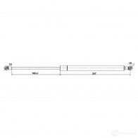 Газовая пружина, капот FEBEST F8U 5EX 1440023861 01117-001 - Изображение 2